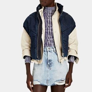Iro Cabray Cropped Denim Puffer Vest. **NWT**.